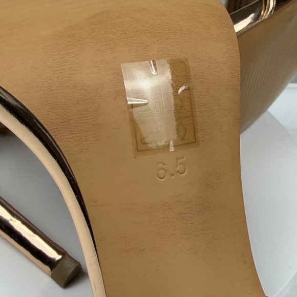 ASOS DESIGN Metallic Rose Gold Ankle Strap Stiletto Heels Sandals Size 6.5 - Picture 6 of 8
